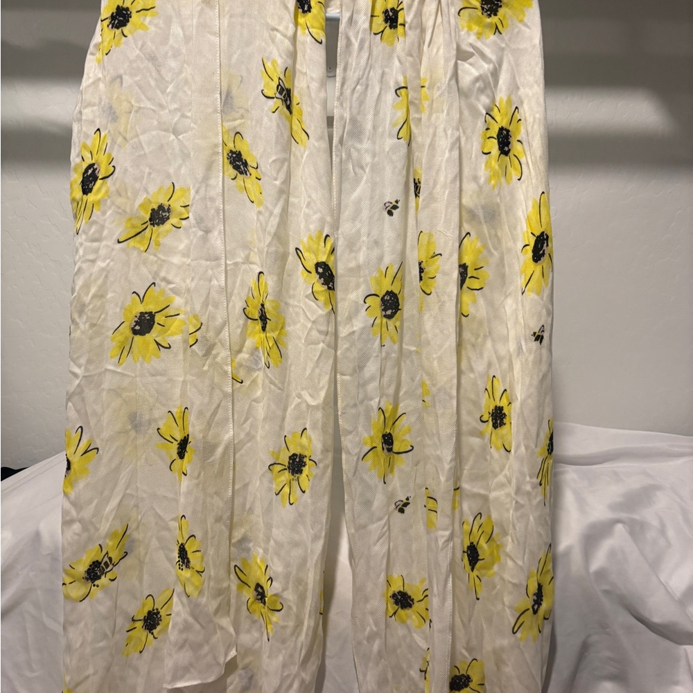 Kate Spade Yellow and Blue Floral Scarf
